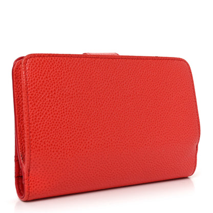 Chanel Caviar Timeless CC Zipped Pocket Wallet Red 3 of 8