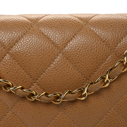 Chanel Caviar Quilted Medium Single Flap Beige 8 of 12