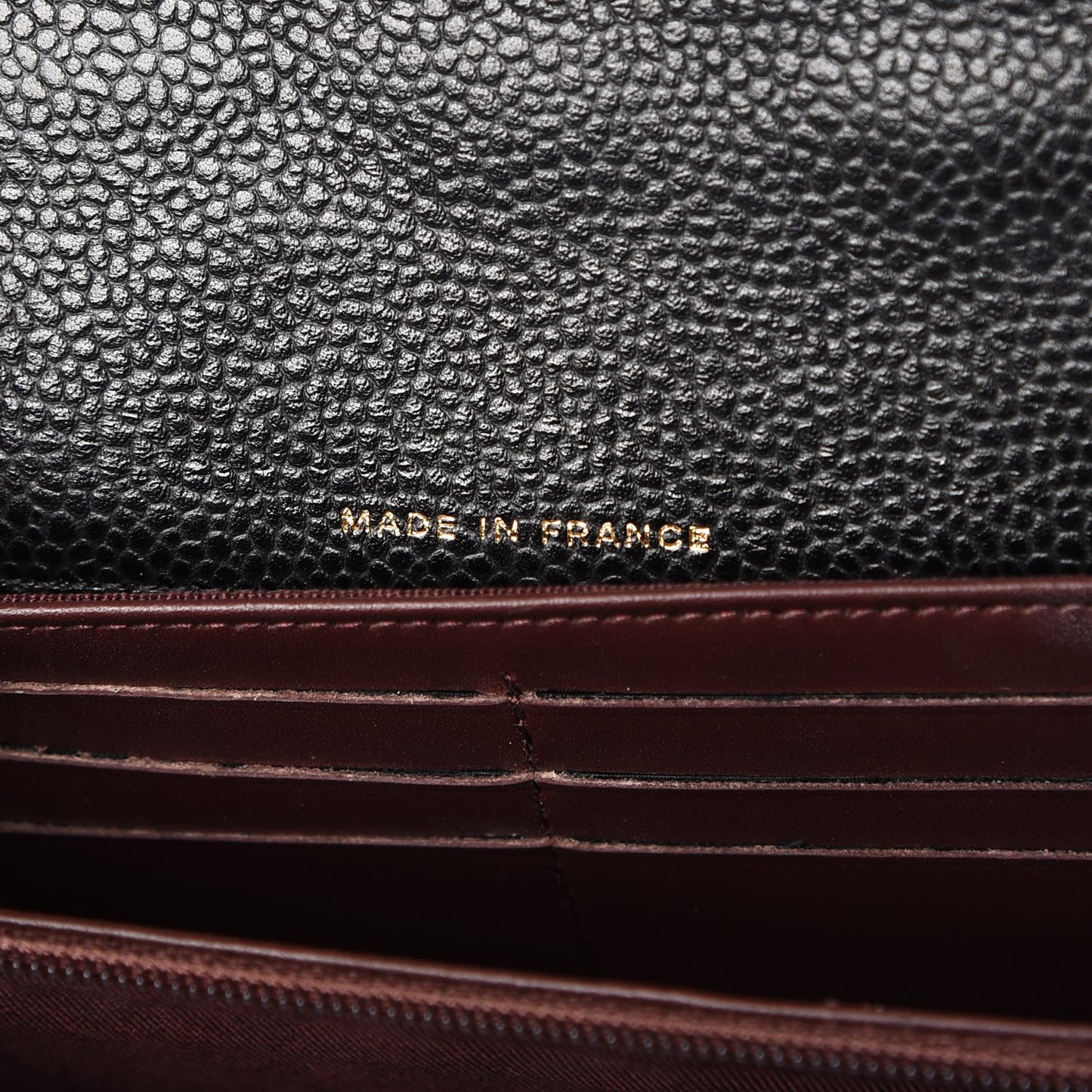 Caviar Quilted Large Flap Wallet Black