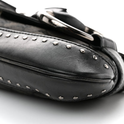 Gucci Monogram Studded Horsebit Clutch Black 10 of 23