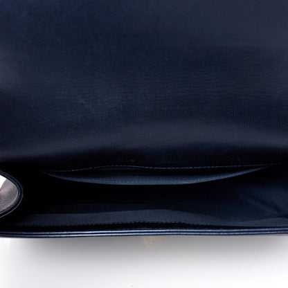 Chanel Lambskin Embossed Medium Boy Cube Flap Navy 5 of 10