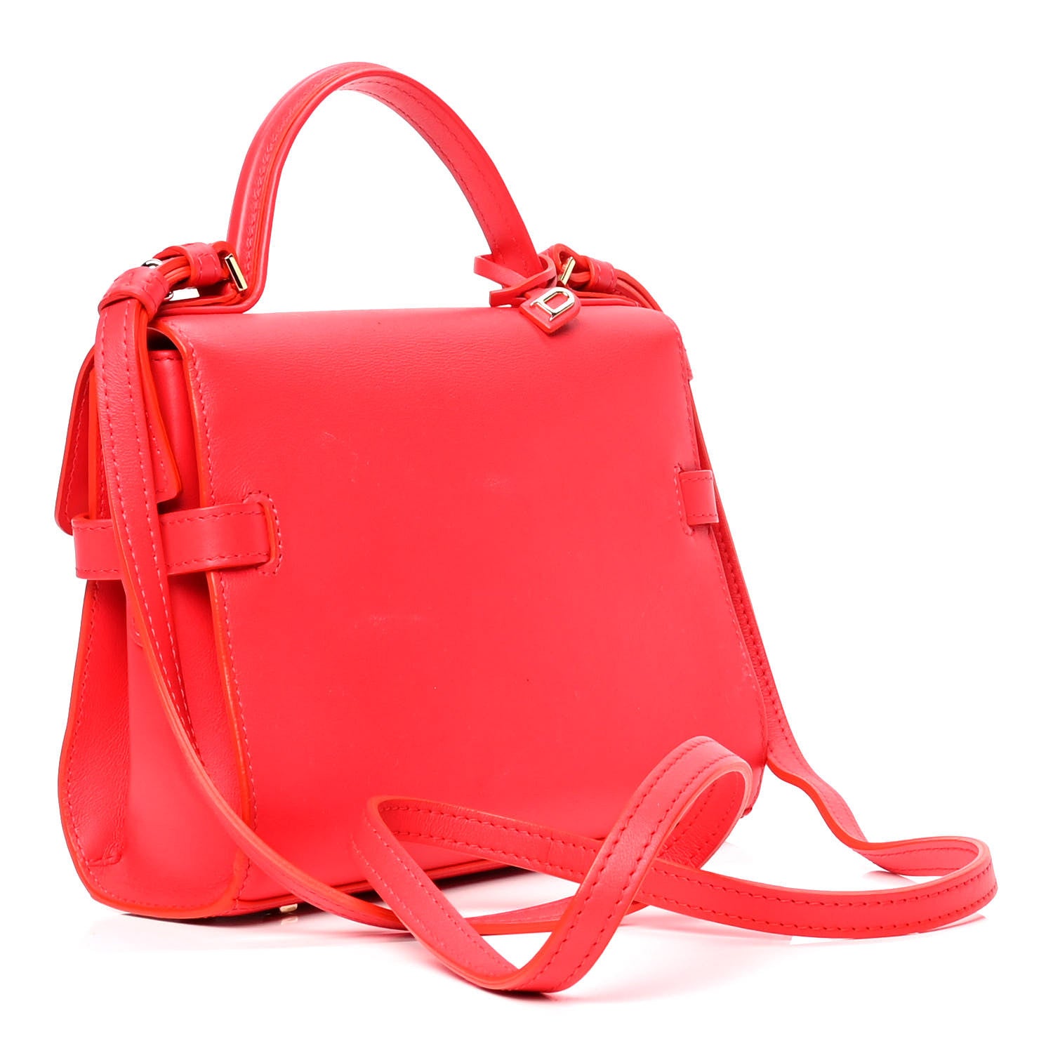 Delvaux Calfskin Mini Tempete Satchel Rose Candy 3 of 5