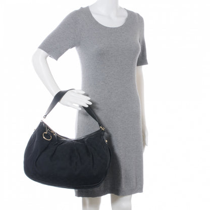 Gucci Monogram Medium Sukey Hobo Black 2 of 6