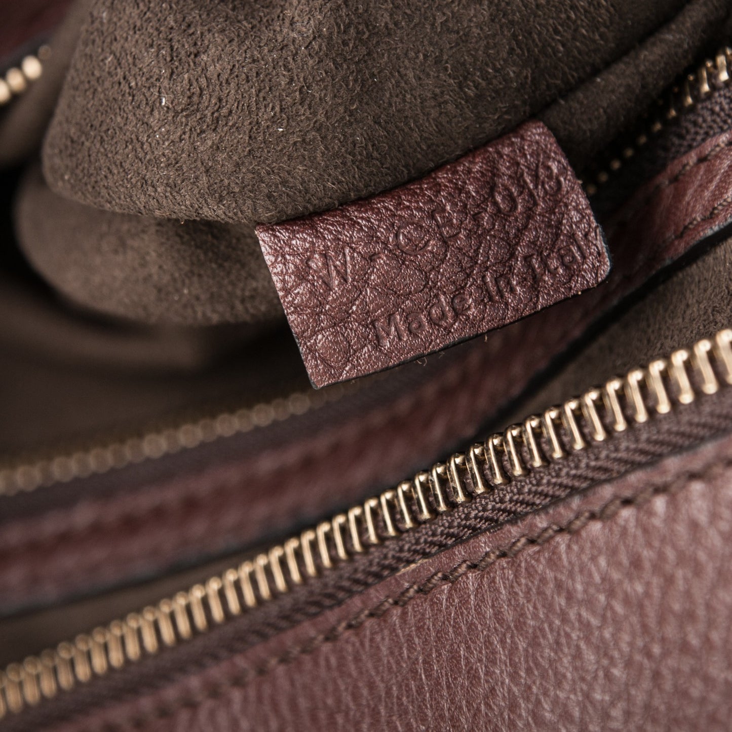 Drummed Calfskin Mini Luggage Dark Brown