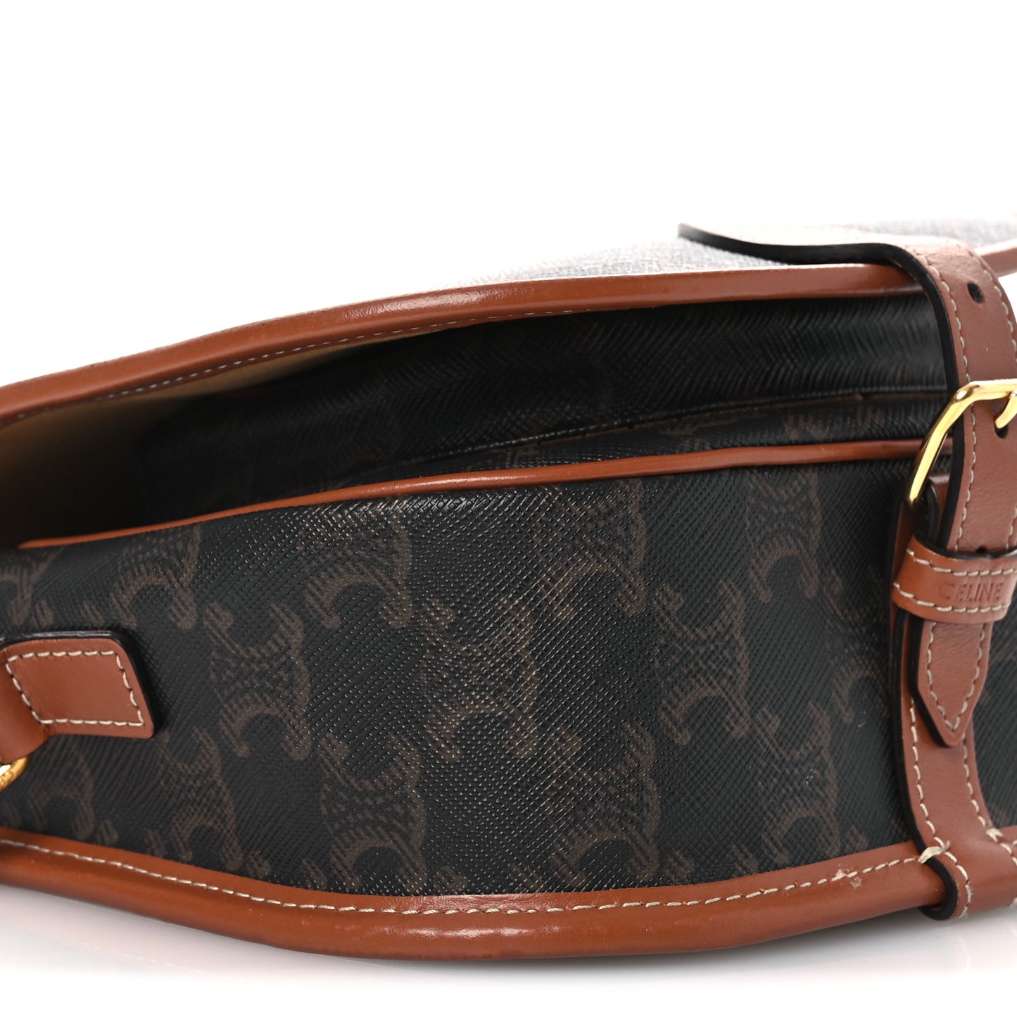 Triomphe Canvas Medium Folco Bag Tan