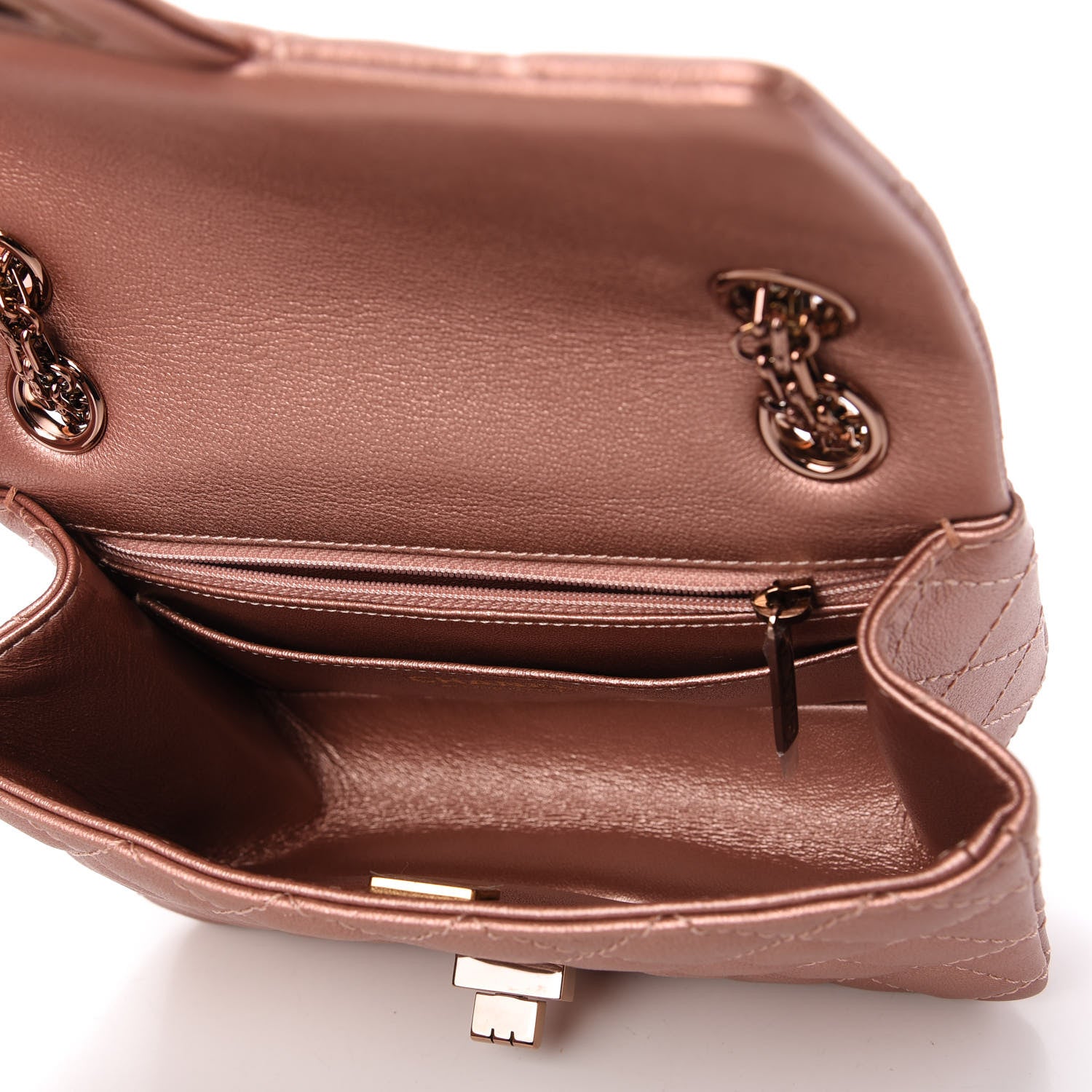 Chanel Metallic Grained Calfskin Quilted 2.55 Reissue Mini Flap Copper Pink 5 of 10