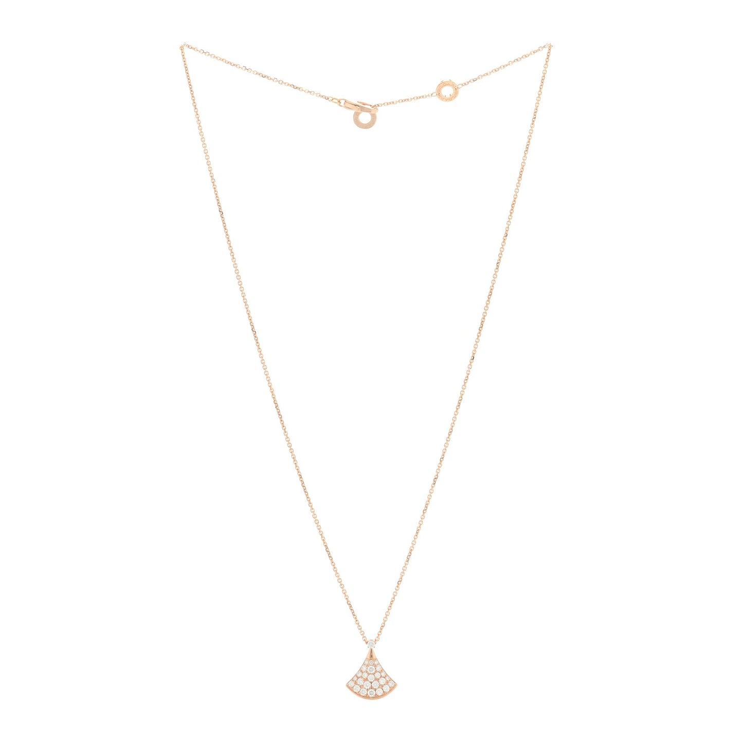 18K Rose Gold Diamond Divas' Dream Pave Pendant Necklace