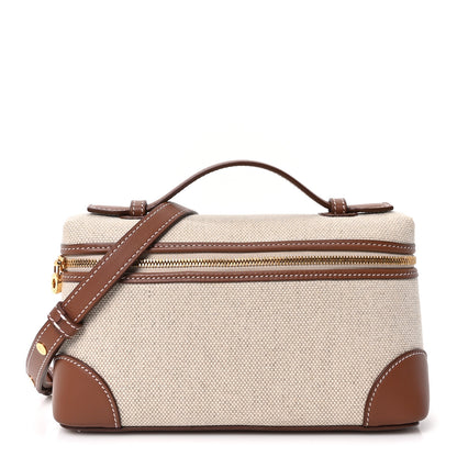 Loro Piana Cotton Linen L19 Extra Pocket Pouch Natural Caramel Sugar 1 of 9