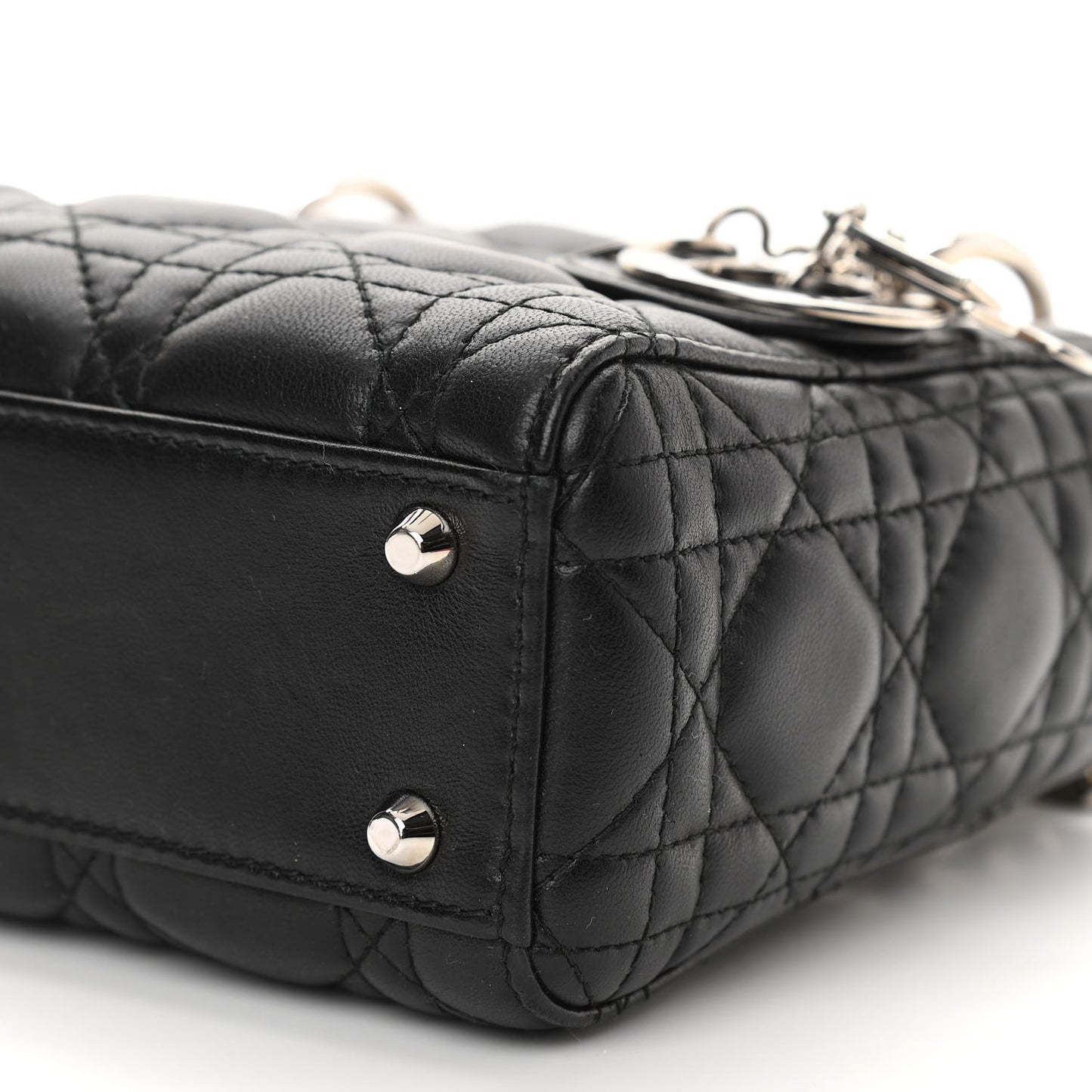 Lambskin Cannage Mini Lady Dior Black