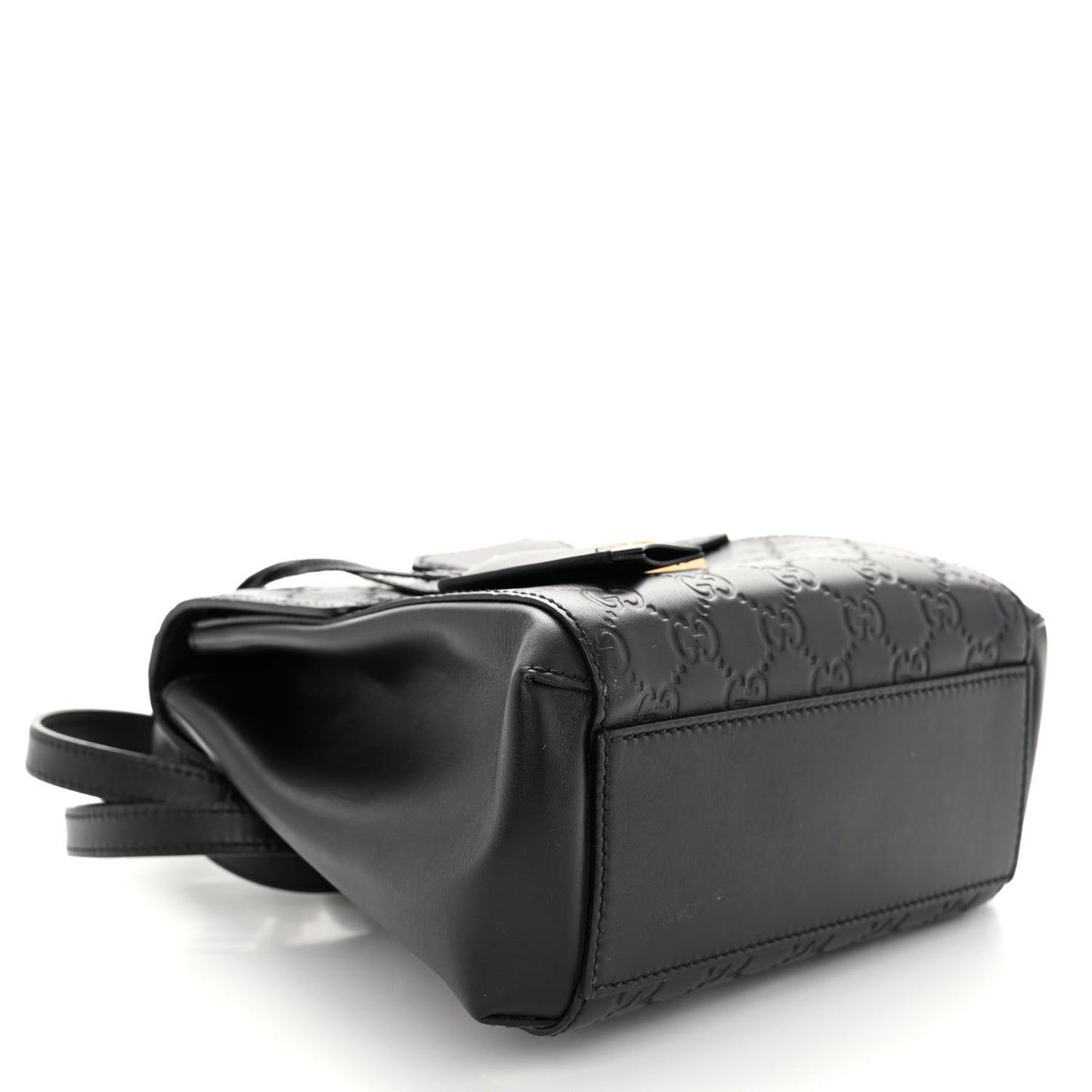 Guccissima Signature Padlock Backpack Black