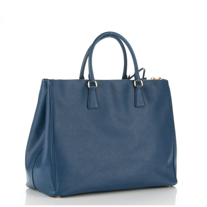 Prada Saffiano Lux Extra Large Galleria Double Zip Tote Bluette 3 of 7