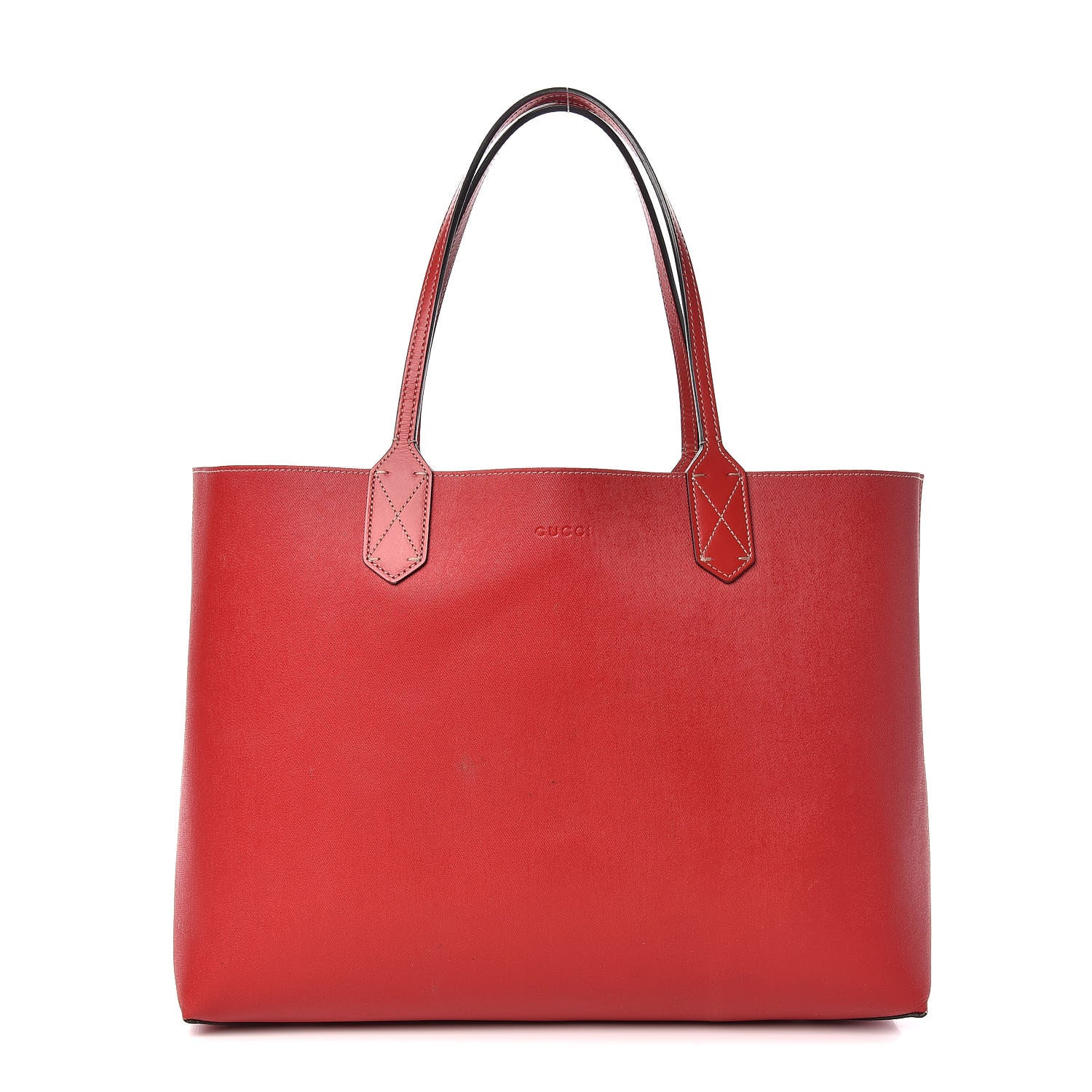 Gucci GG Supreme Monogram Medium Reversible Tote Beige Red 6 of 16