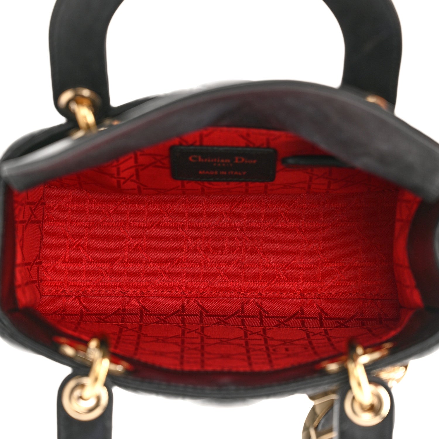 Christian Dior Lambskin Cannage Small Lucky Badges My Lady Dior Black 5 of 11
