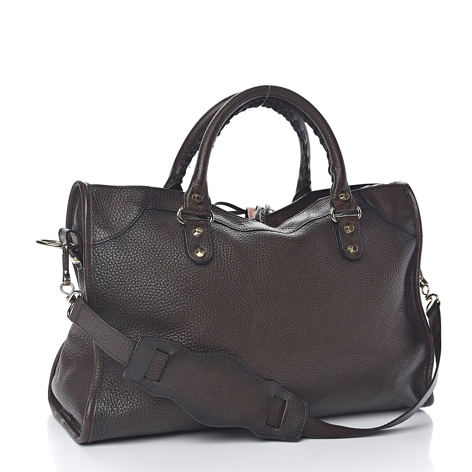 Balenciaga Vibrato Calfskin Classic Gold Hardware City Ombre Marron 4 of 11