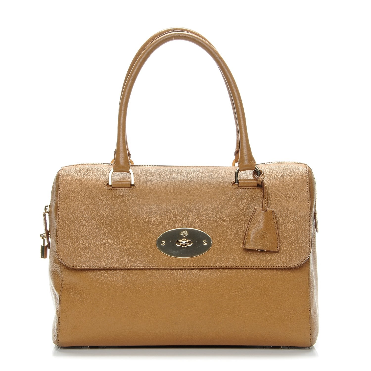 Mulberry Glossy Goatskin Medium Del Rey Satchel Deer Brown 1 of 11