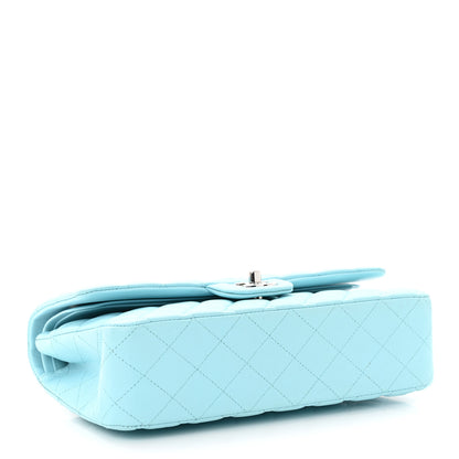 Chanel Lambskin Quilted Medium Double Flap Light Blue 4 of 11