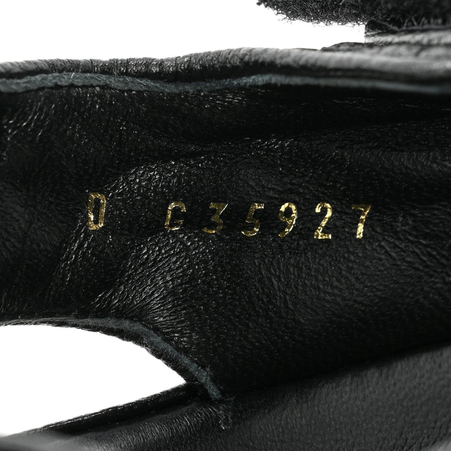 Grained Calfskin Velcro Dad Sandals 36.5 Black