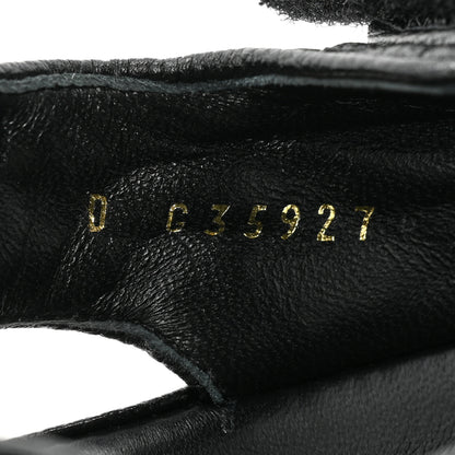 Chanel Grained Calfskin Velcro Dad Sandals 36.5 Black 7 of 10