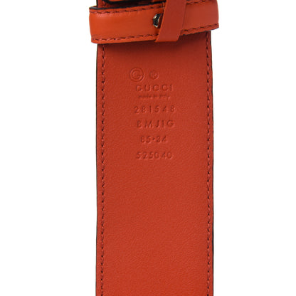 Gucci Soft Microguccissima 40mm Belt 85 34 Sun Orange 3 of 3