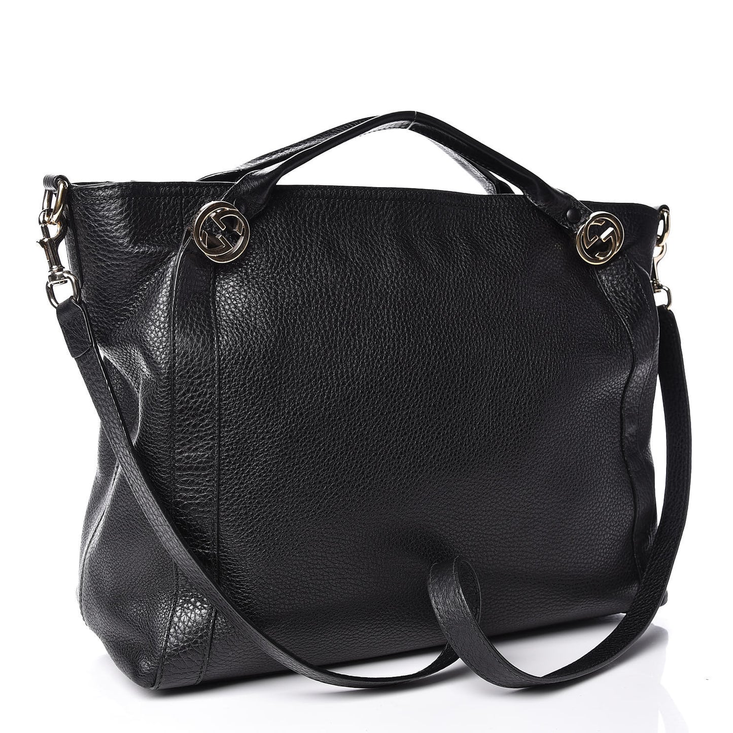 Cellarius Calfskin Medium Miss GG Top Handle Bag Black