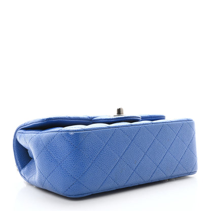 Chanel Caviar Quilted Mini Rectangular Flap Blue 7 of 23