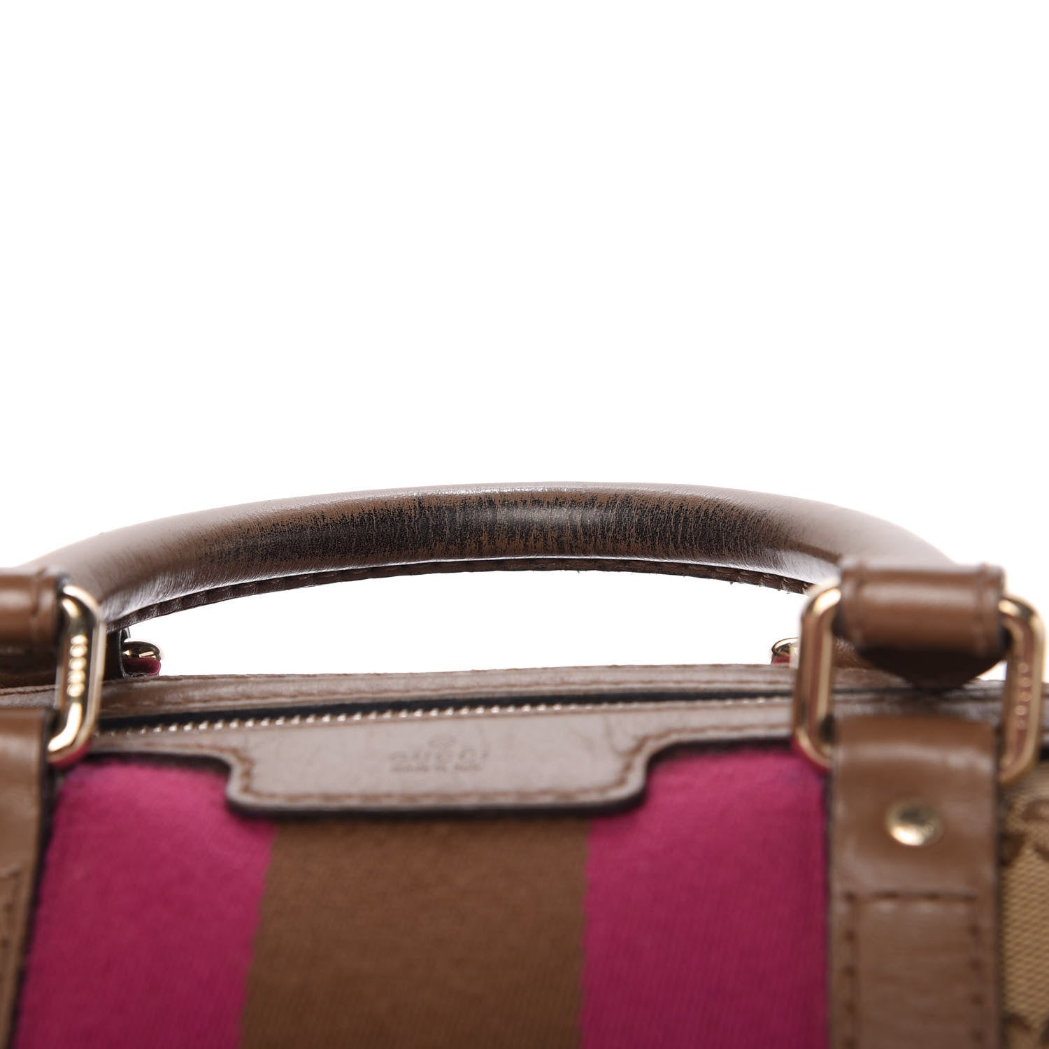 Gucci Monogram Vintage Web Medium Boston Maple Brown 17 of 19
