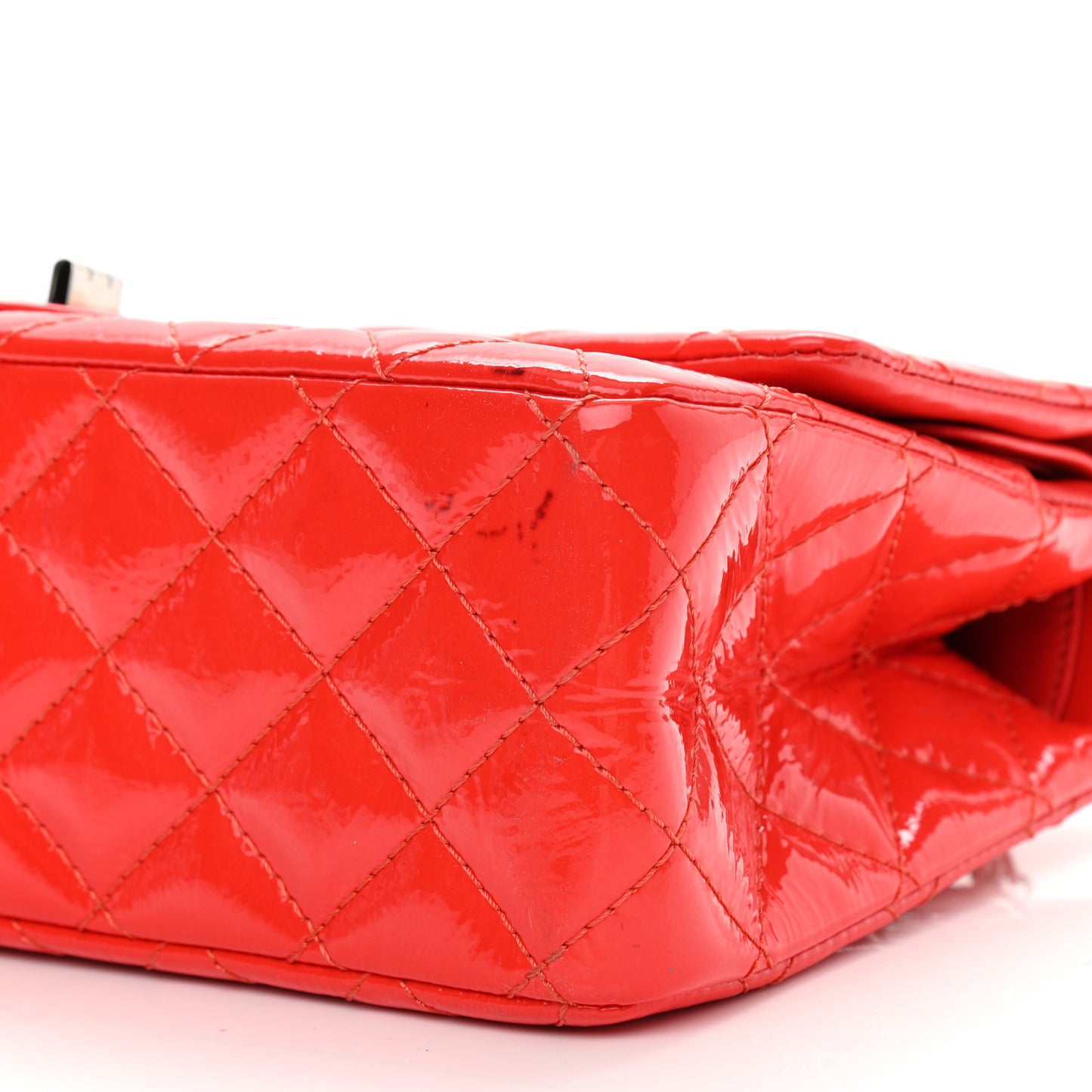 Distressed Patent Quilted 2.55 Reissue 226 Flap Red