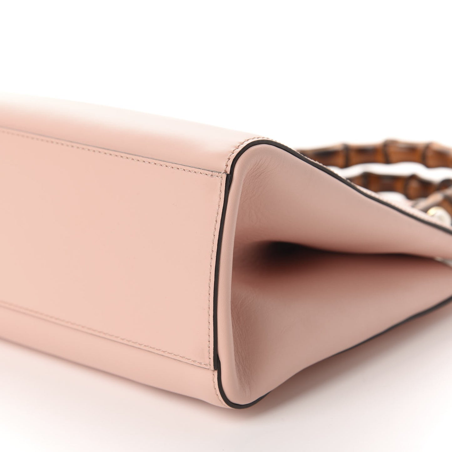 Nappa Bamboo Small Nymphaea Top Handle Bag Perfect Pink