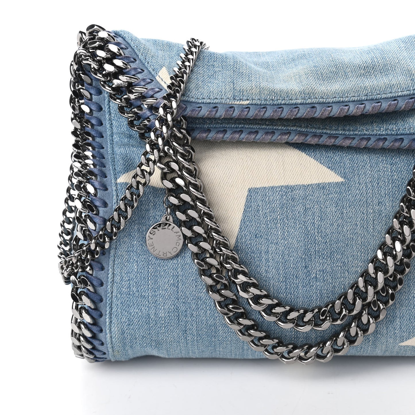 Denim Mini Star Falabella Tote Blue