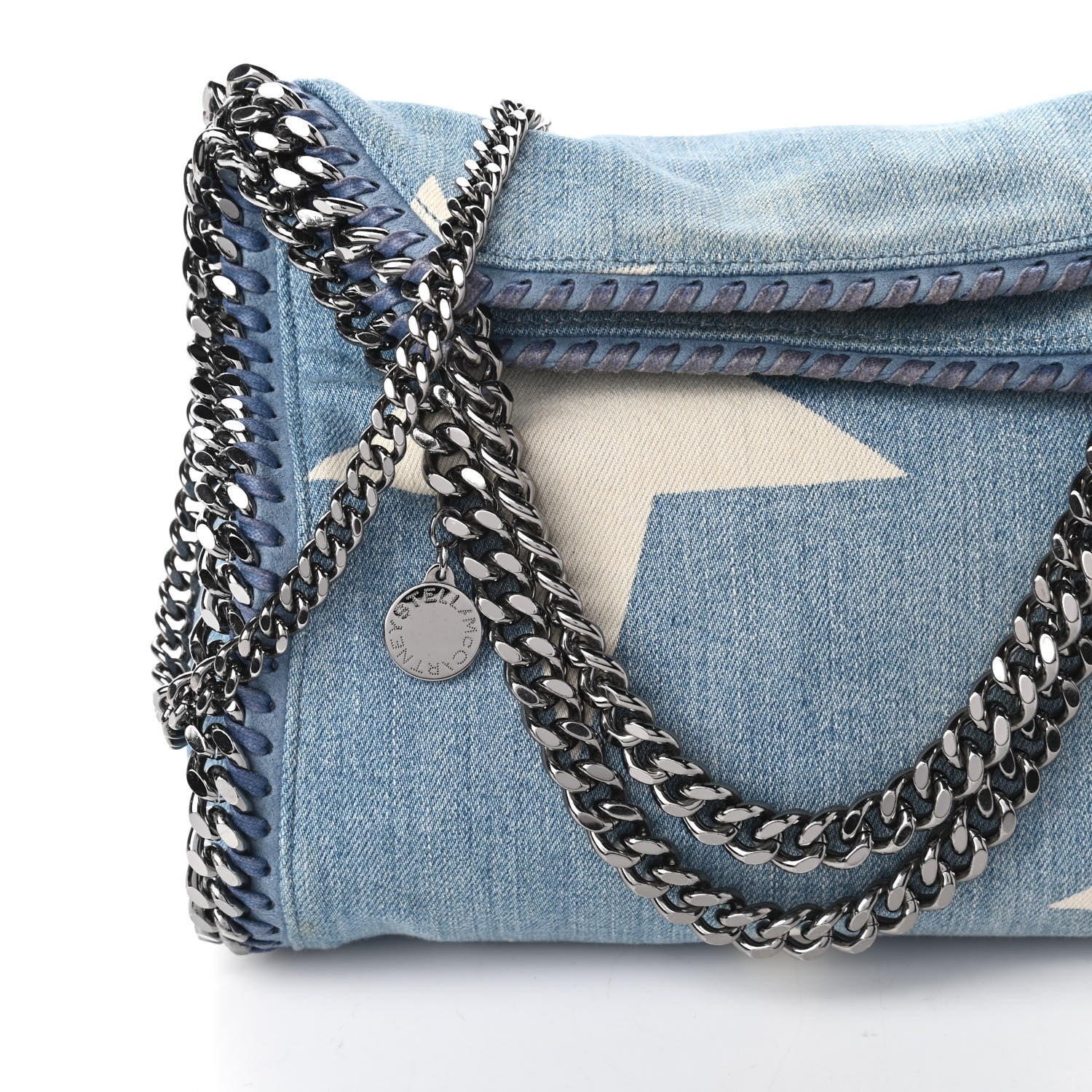 Stella McCartney Denim Mini Star Falabella Tote Blue 2 of 10
