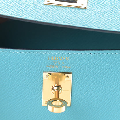 Hermes Epsom Kelly Sellier 25 Bleu Du Nord 5 of 10
