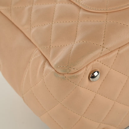 Chanel Calfskin Quilted Large Cambon Bowler Beige Black 8 of 12