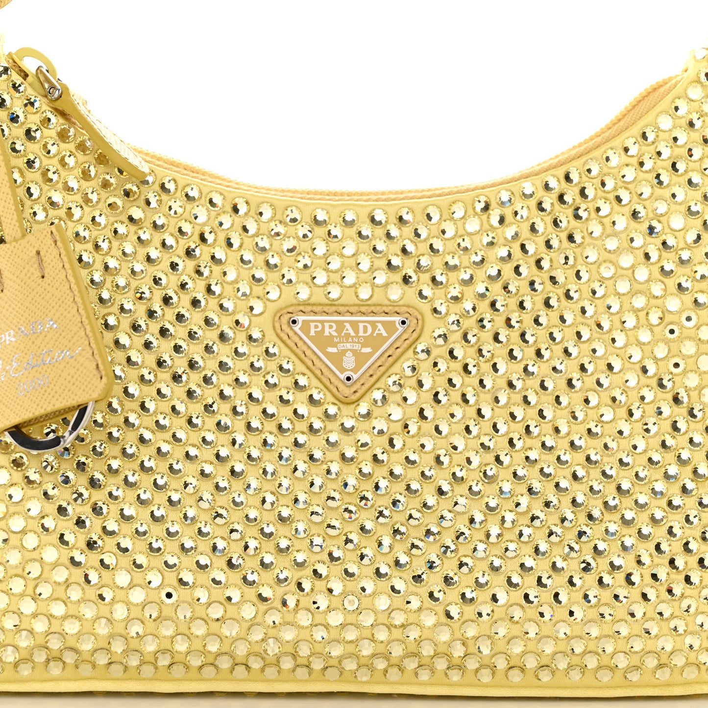 Satin Crystal Mini Re-Edition 2000 Bag Ananas