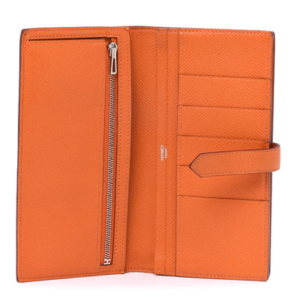 Hermes Epsom Bearn Gusset Wallet Orange 5 of 13