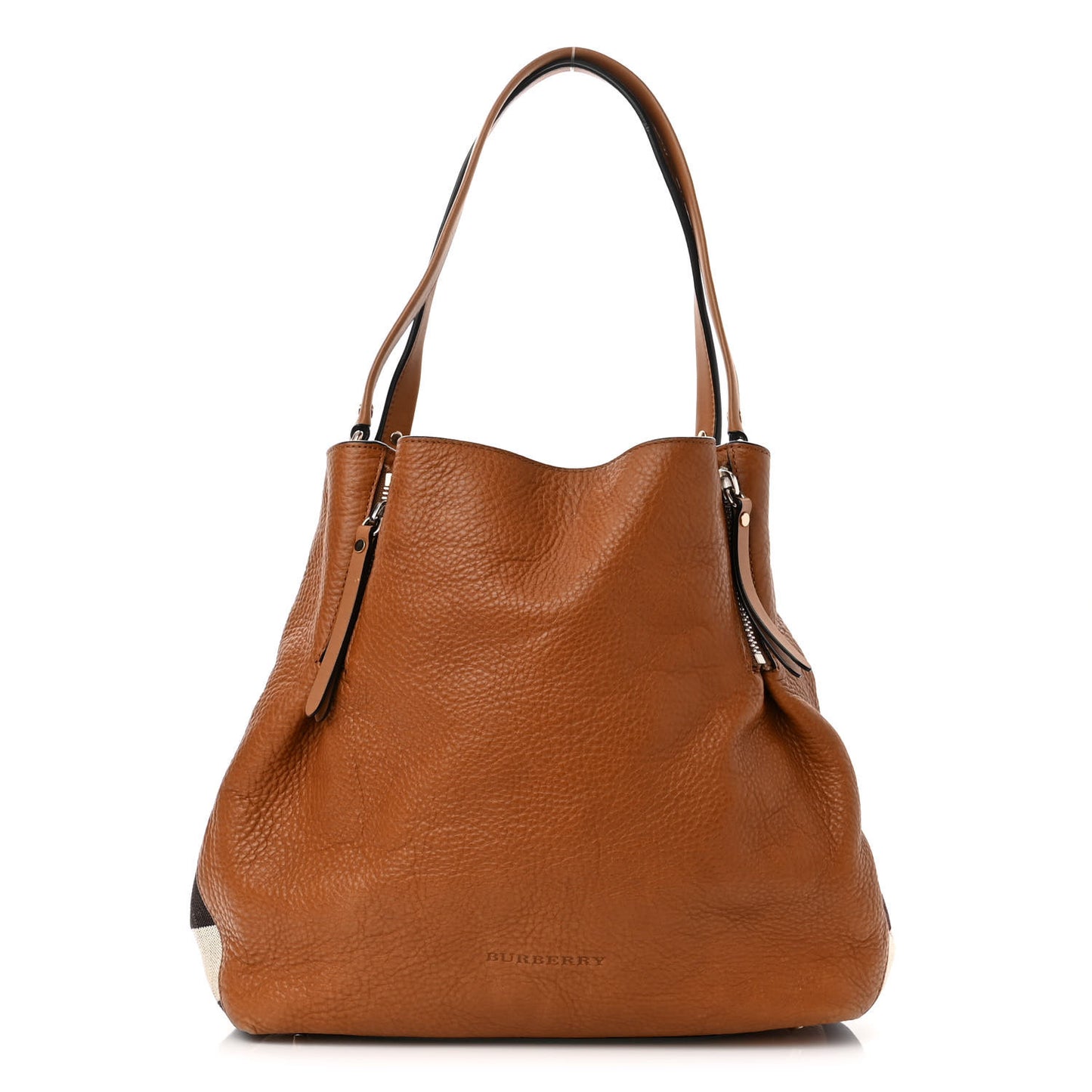 Grainy Calfskin House Check Medium Maidstone Saddle Brown