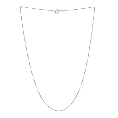 Tiffany Sterling Silver 1.2mm Bead Chain Necklace 16" 3 of 7
