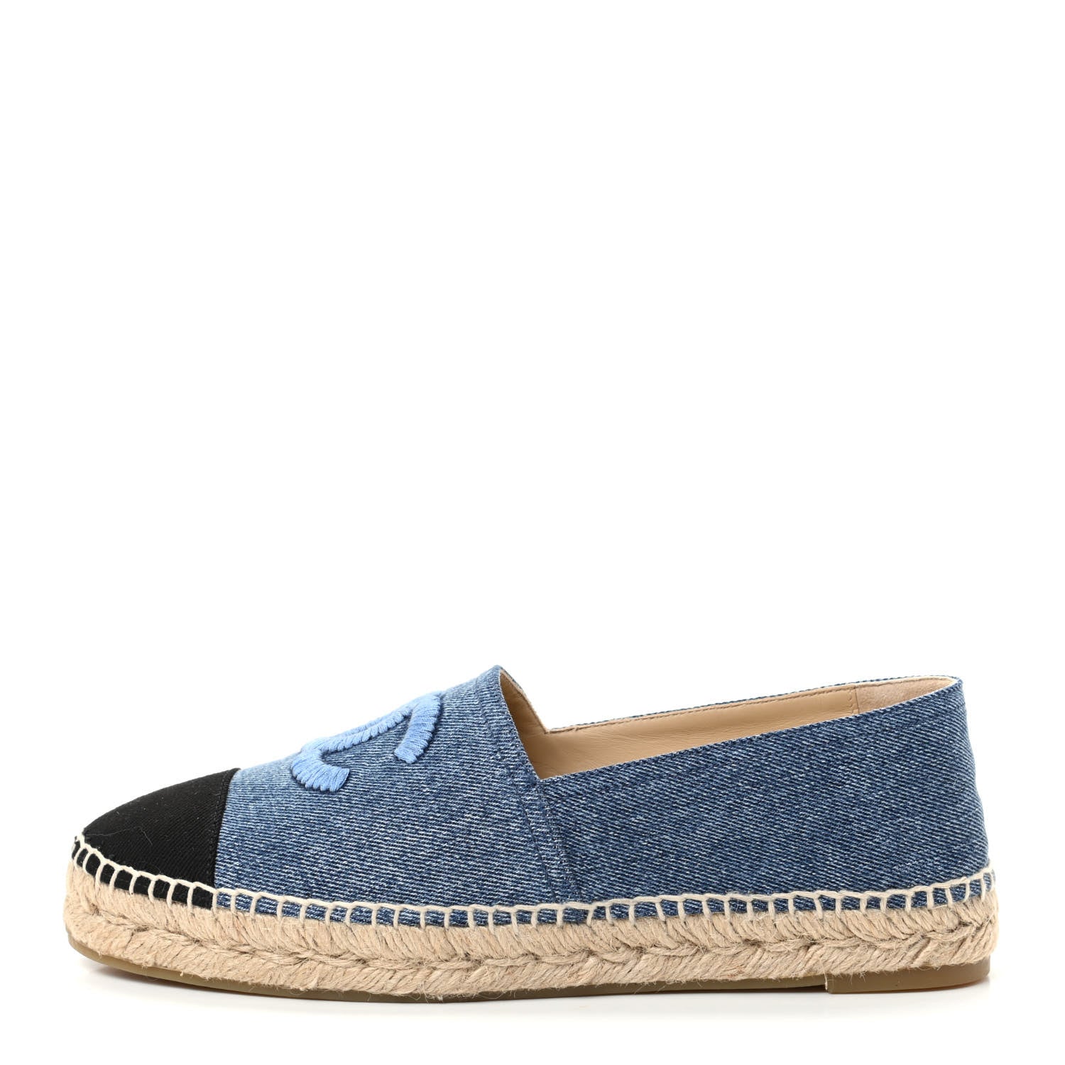 Chanel Denim CC Espadrilles 41 Blue Black 1 of 11