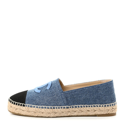Chanel Denim CC Espadrilles 41 Blue Black 1 of 11