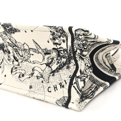 Christian Dior Canvas Embroidered Small Zodiac Toile De Jouy Book Tote Latte 10 of 10