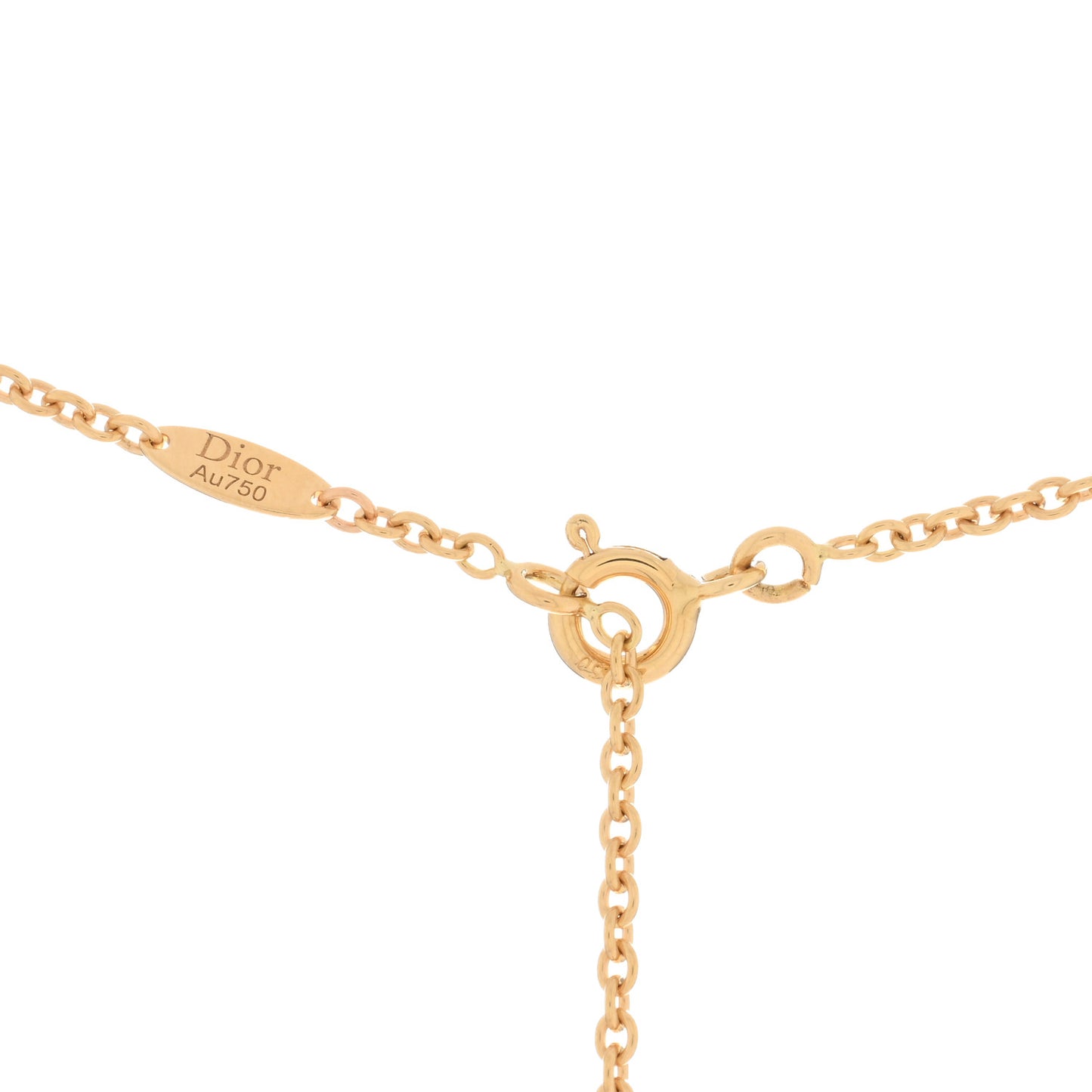 18K Yellow Gold Diamond Mother of Pearl Rose Des Vents Medallion Necklace