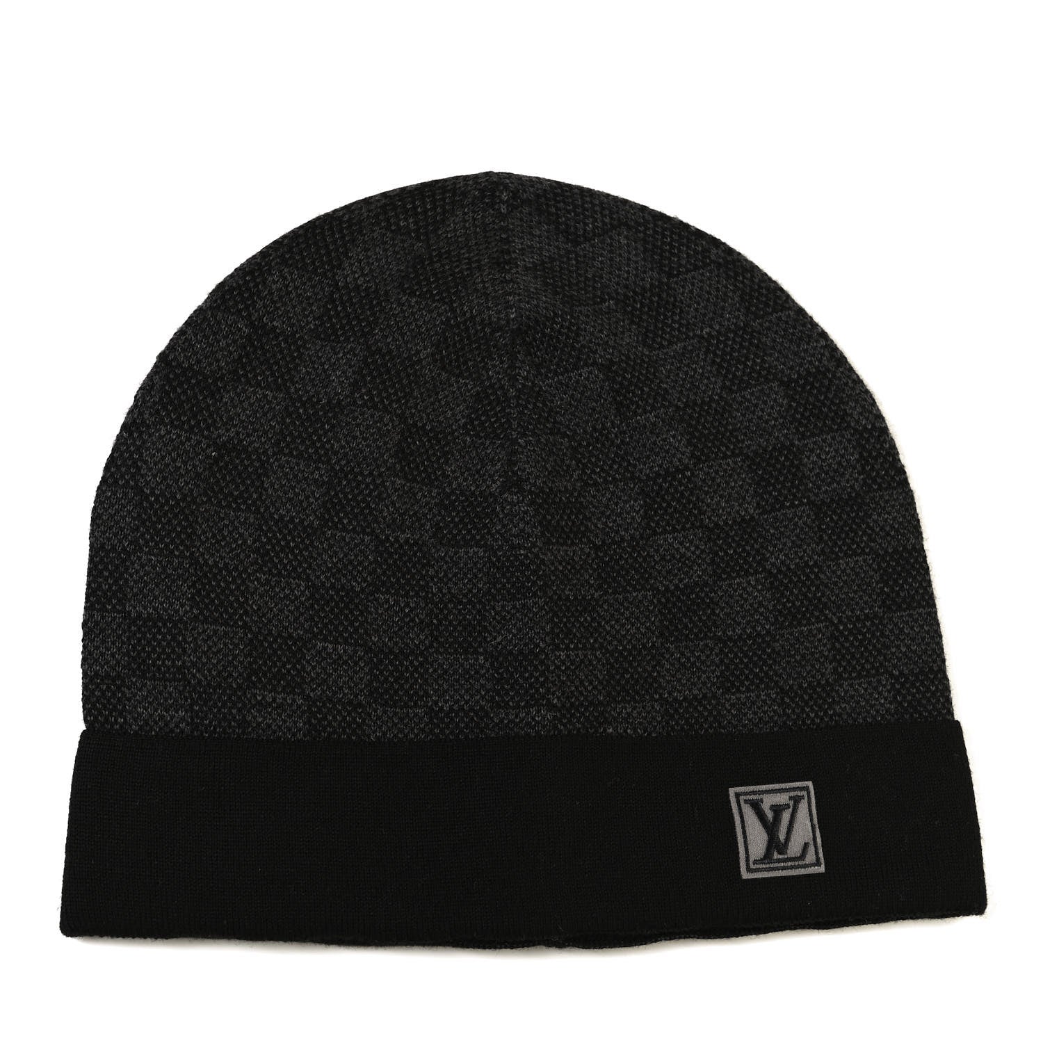 Louis Vuitton Wool Bonnet Petit Damier Graphite Beanie Hat 1 of 4