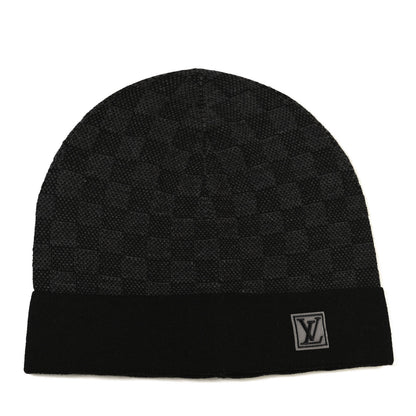 Louis Vuitton Wool Bonnet Petit Damier Graphite Beanie Hat 1 of 4