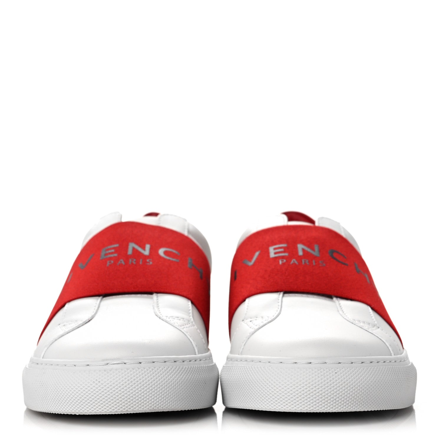 Givenchy Calfskin Band Logo Womens Urban Street Sneakers 39.5 White Red 2 of 11
