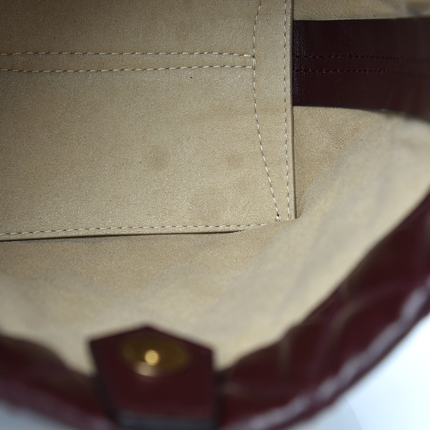 Givenchy Lambskin Quilted Mini GV Bucket Bag Aubergine 11 of 11