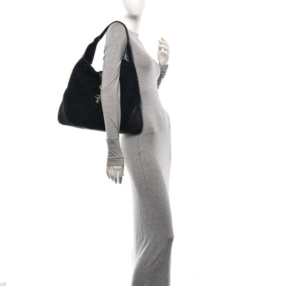 Gucci Calfsking Lace Large Jackie O Bouvier Hobo Black 2 of 11