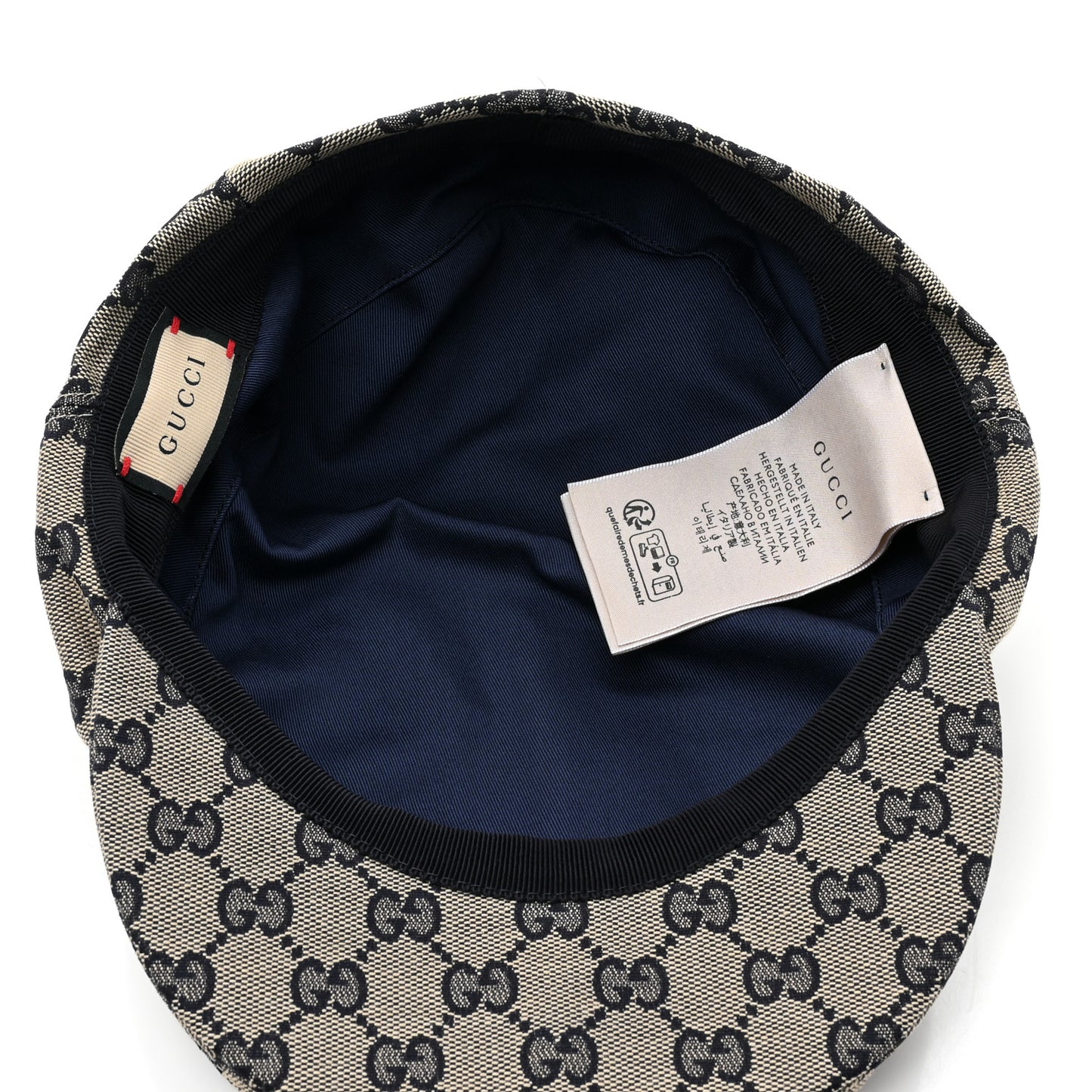 Monogram Flat Cap S Navy
