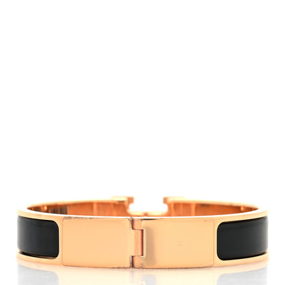 Hermes Enamel Narrow Clic Clac H Bracelet PM Black 3 of 5
