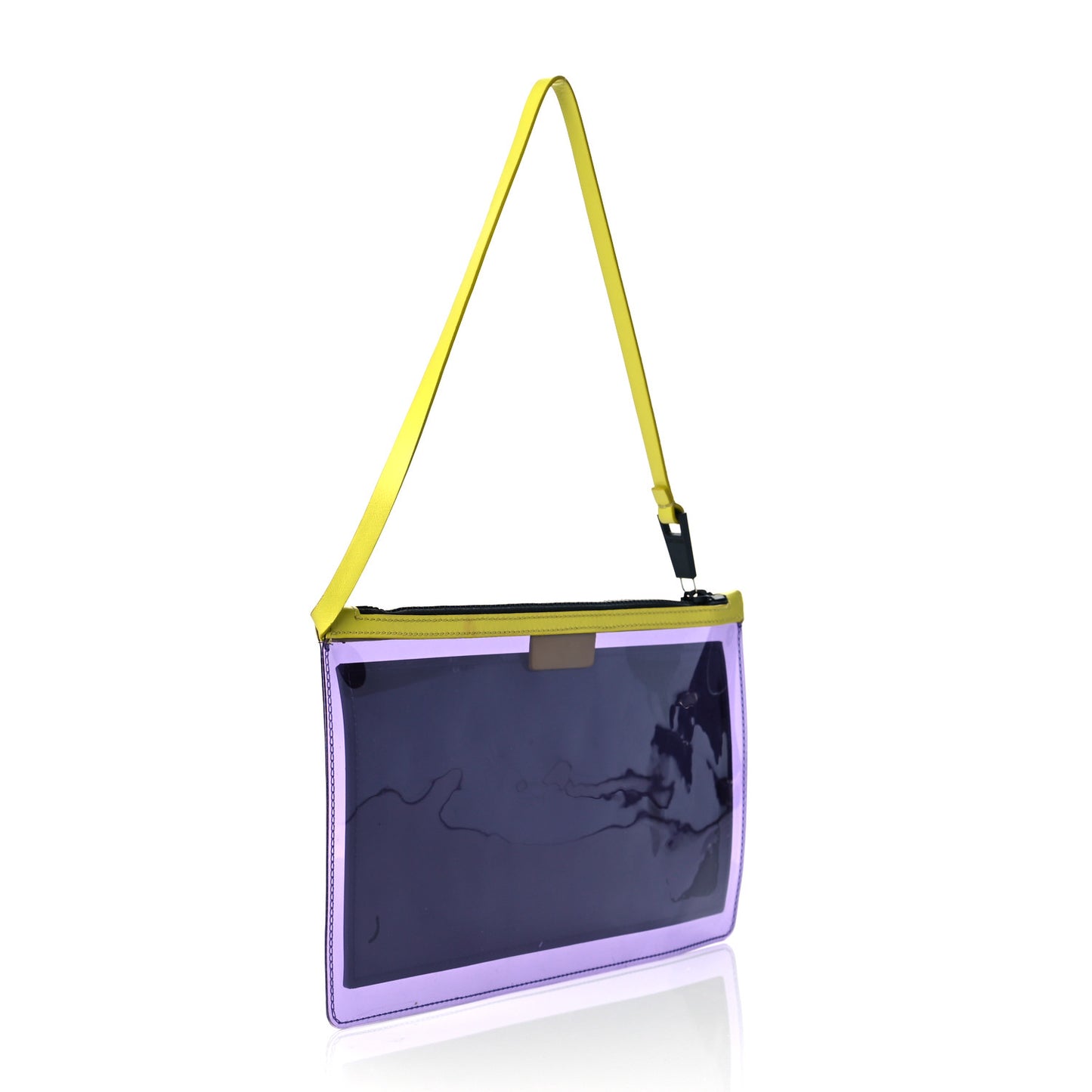 Vinyl Rubber Calfskin 90s Logo Pouch Multicolor
