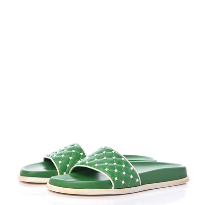 Valentino Garavani Nappa Free Rockstud Spike Pool Slide Sandals 39 Peppermint 2 of 11