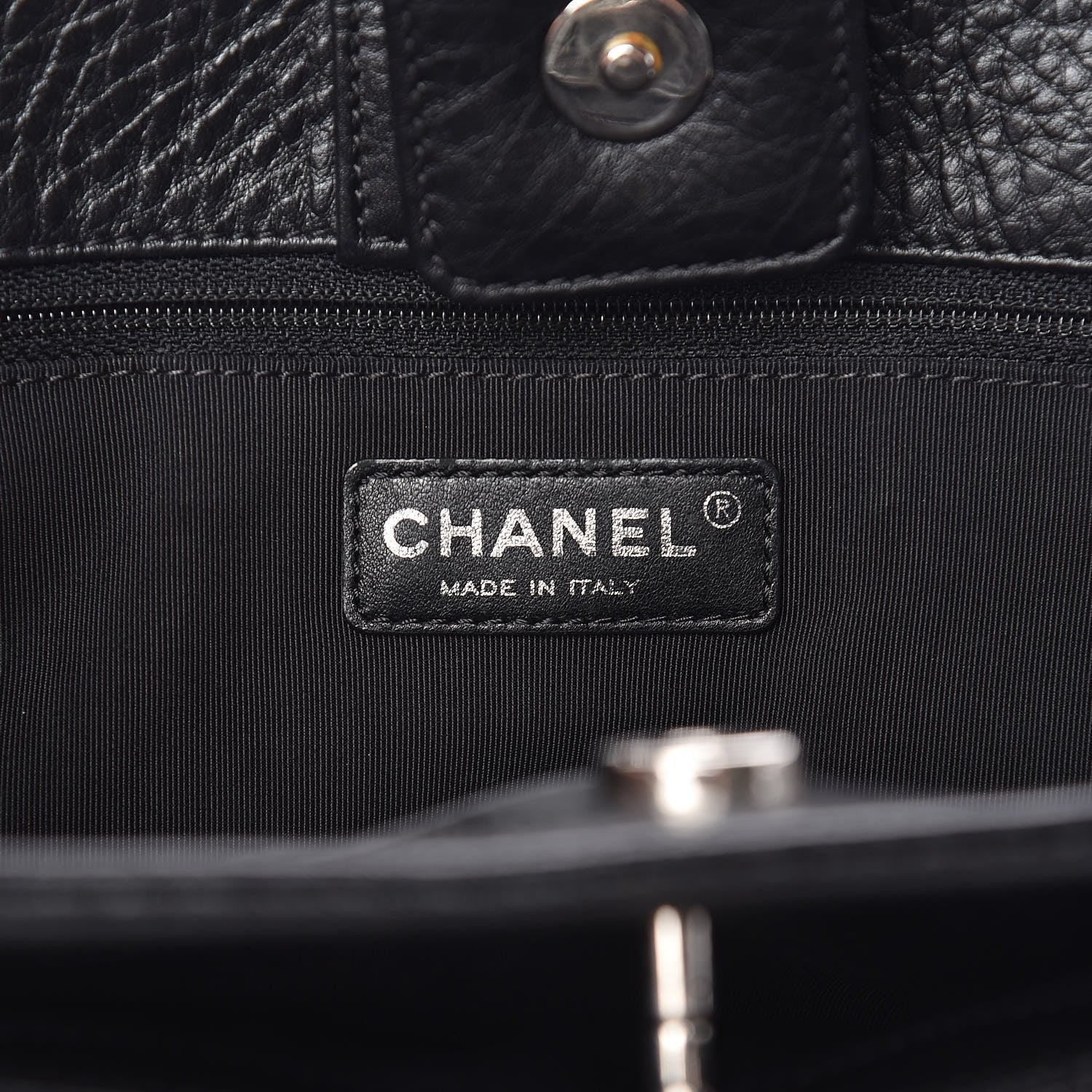 Chanel Calfskin Cerf Executive Shopper Tote Black 6 of 10